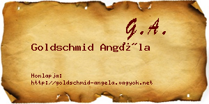 Goldschmid Angéla névjegykártya